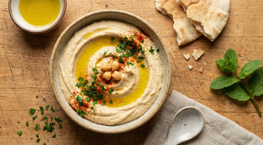 Fresh Lebanese Hummus With Smooth Creamy Texture And Light Flavor image xz893pxz893pxz89