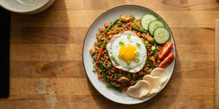 Soft Indonesian Nasi Goreng With Warm Rice And Simple Spicy Flavor hrsrhrh